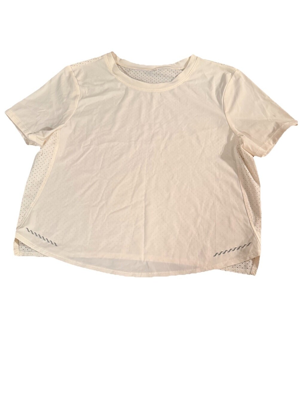 Fabletics Women’s Medium Ivory Athletic T Shirt Exercise